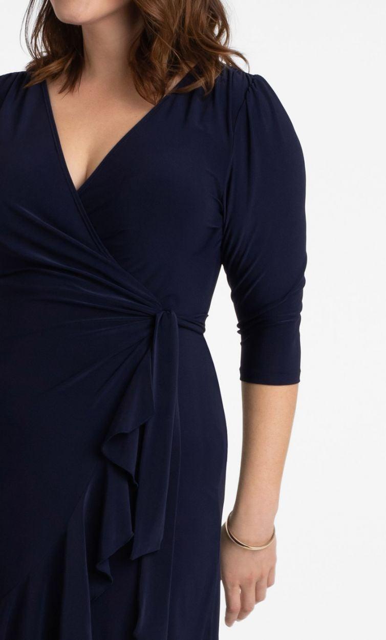 Kiyonna Short Plus Size Wrap Dress - The Dress Outlet Kiyonna