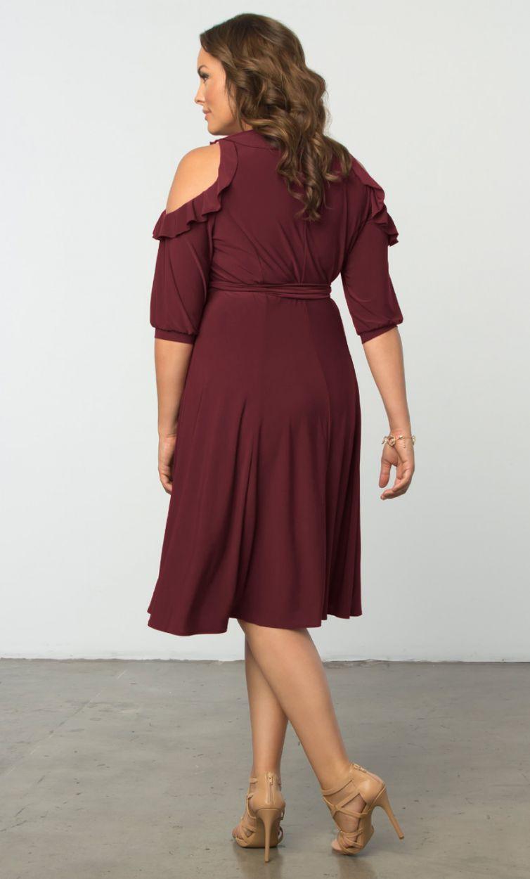 Kiyonna Short Wrap Dress Cocktail - The Dress Outlet Kiyonna