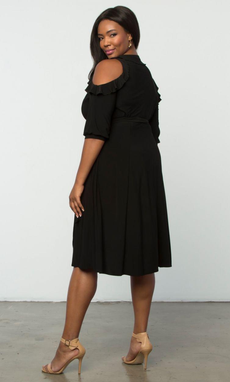 Kiyonna Short Wrap Dress Cocktail - The Dress Outlet Kiyonna