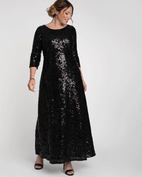 Kiyonna Socialite Sequin Gown - The Dress Outlet Kiyonna