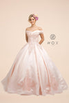 Lace Applique Ball Gown Long Prom Dress - The Dress Outlet Nox Anabel