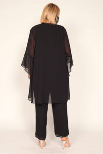 Black Le Bos Women's Plus Size Pant Suit for $79.99 – The Dress Outlet