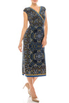 London Times Empire Waist Midi Dress - The Dress Outlet