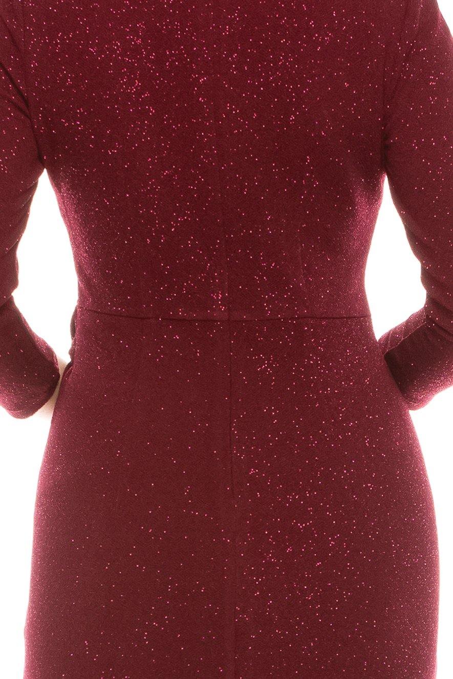 London Times Merlot Delight Metallic Bubble Crepe Sheath Dress - The Dress Outlet