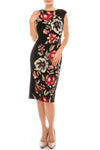 London Times Painted Floral Printed Sheath Dress - The Dress Outlet