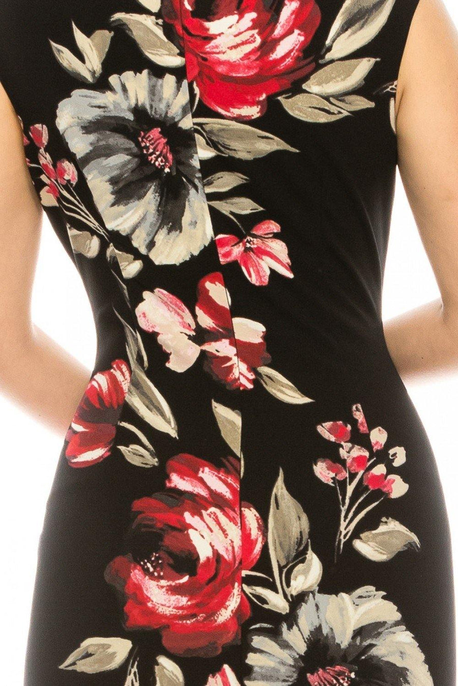 London Times Painted Floral Printed Sheath Dress - The Dress Outlet