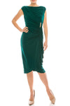 London Times Short Cocktail Ruched Sheath Dress - The Dress Outlet