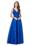 Long A line Formal Sleeveless Evening Prom Dress - The Dress Outlet