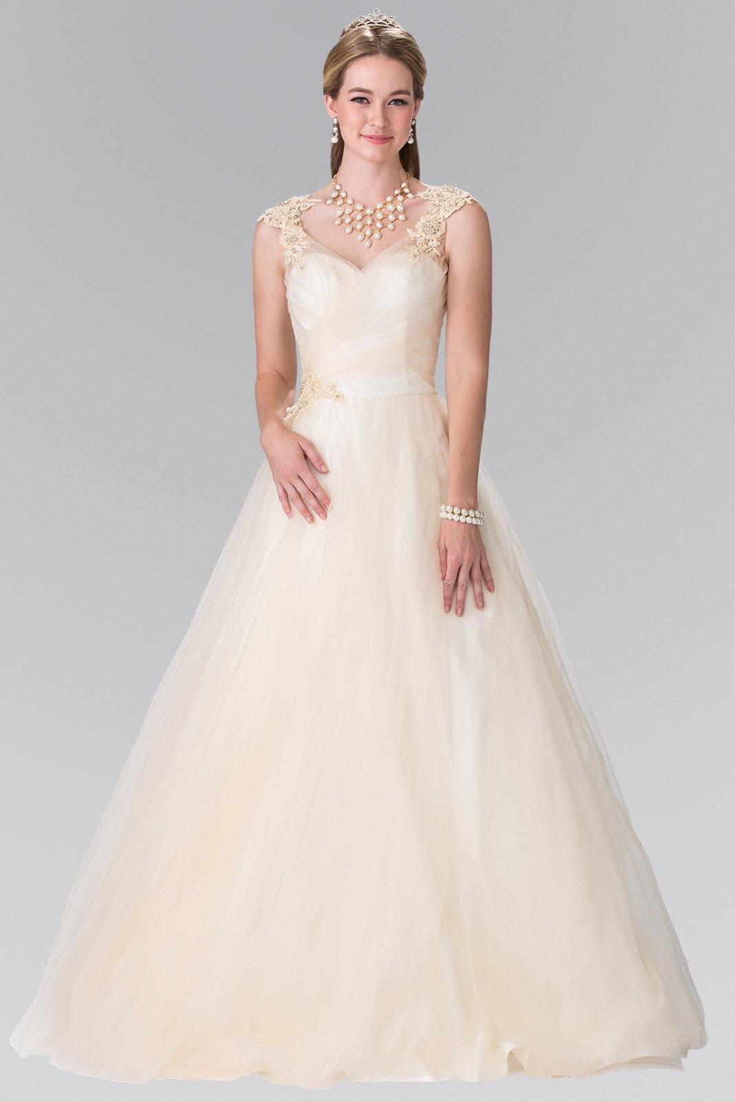 Long A-line Wedding Dress - The Dress Outlet Elizabeth K