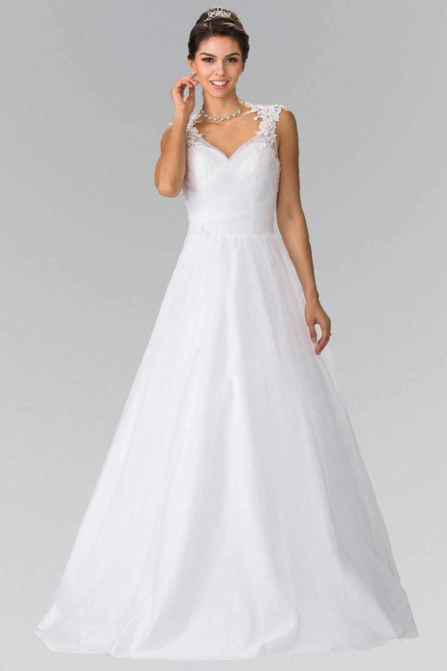 Long A-line Wedding Dress - The Dress Outlet Elizabeth K