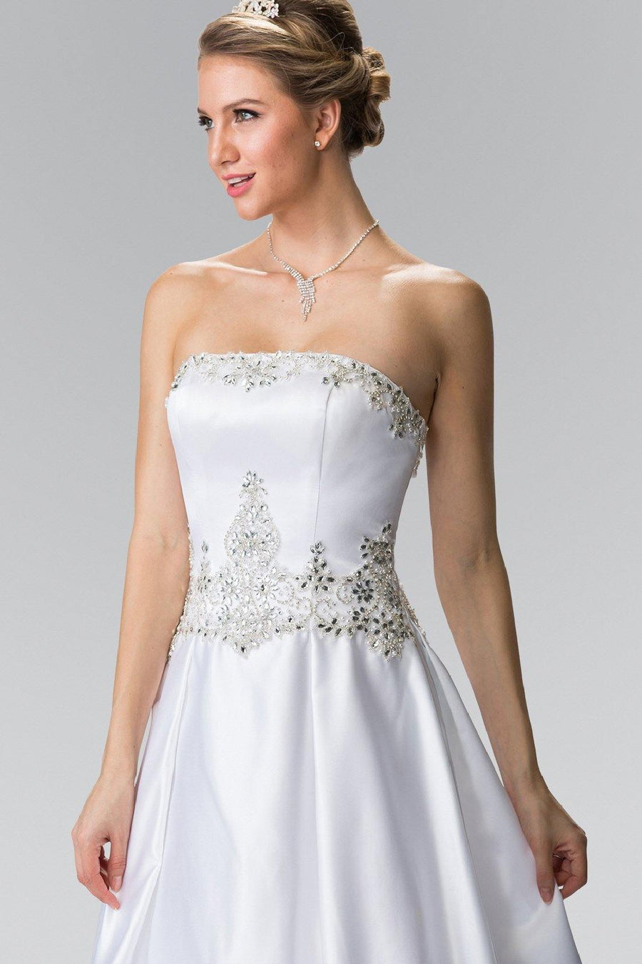 Long A-Line Wedding Dress - The Dress Outlet Elizabeth K