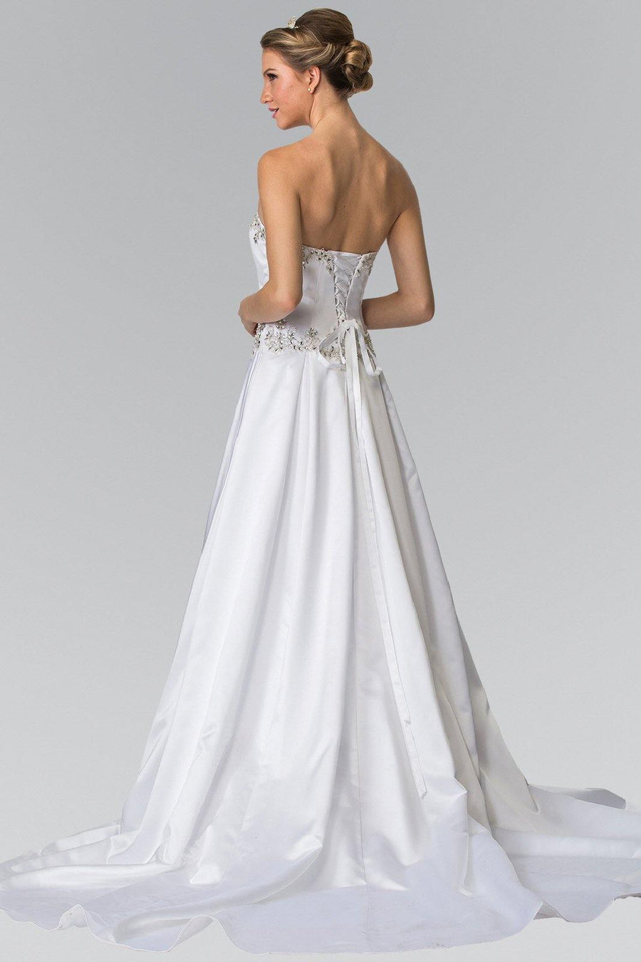 Long A-Line Wedding Dress - The Dress Outlet Elizabeth K