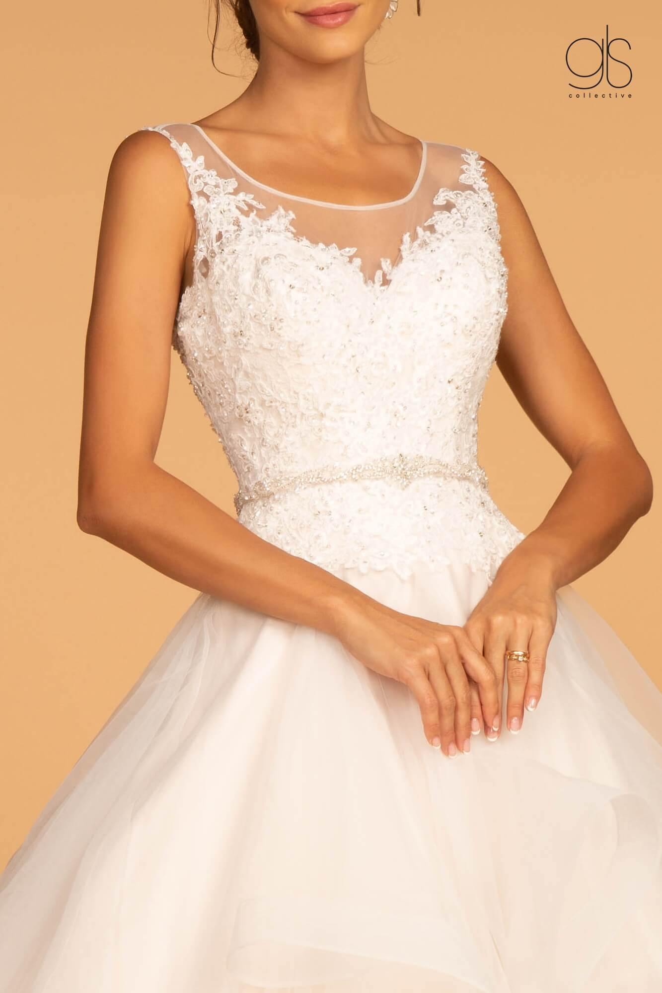 Long A-line Wedding Dress Bridal Gown - The Dress Outlet Elizabeth K