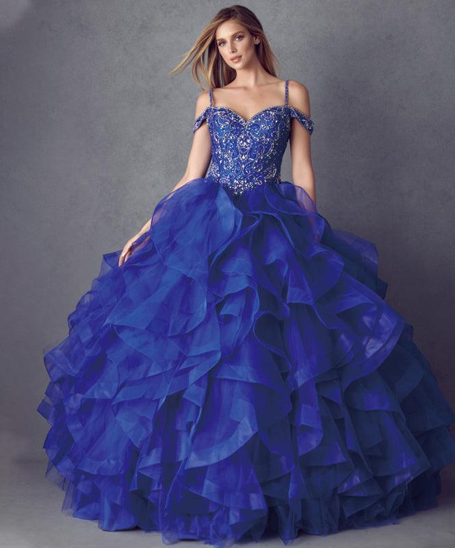 Long Ball Gown Off Shoulder Quinceanera Dress - The Dress Outlet