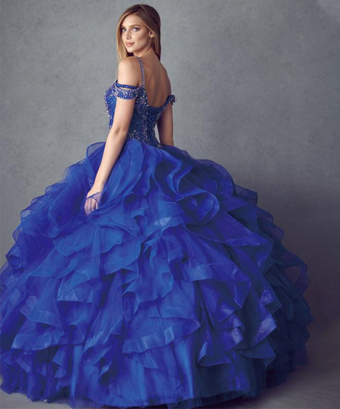 Long Ball Gown Off Shoulder Quinceanera Dress - The Dress Outlet