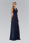 Long Bridesmaid Formal Chiffon Dress - The Dress Outlet Elizabeth K