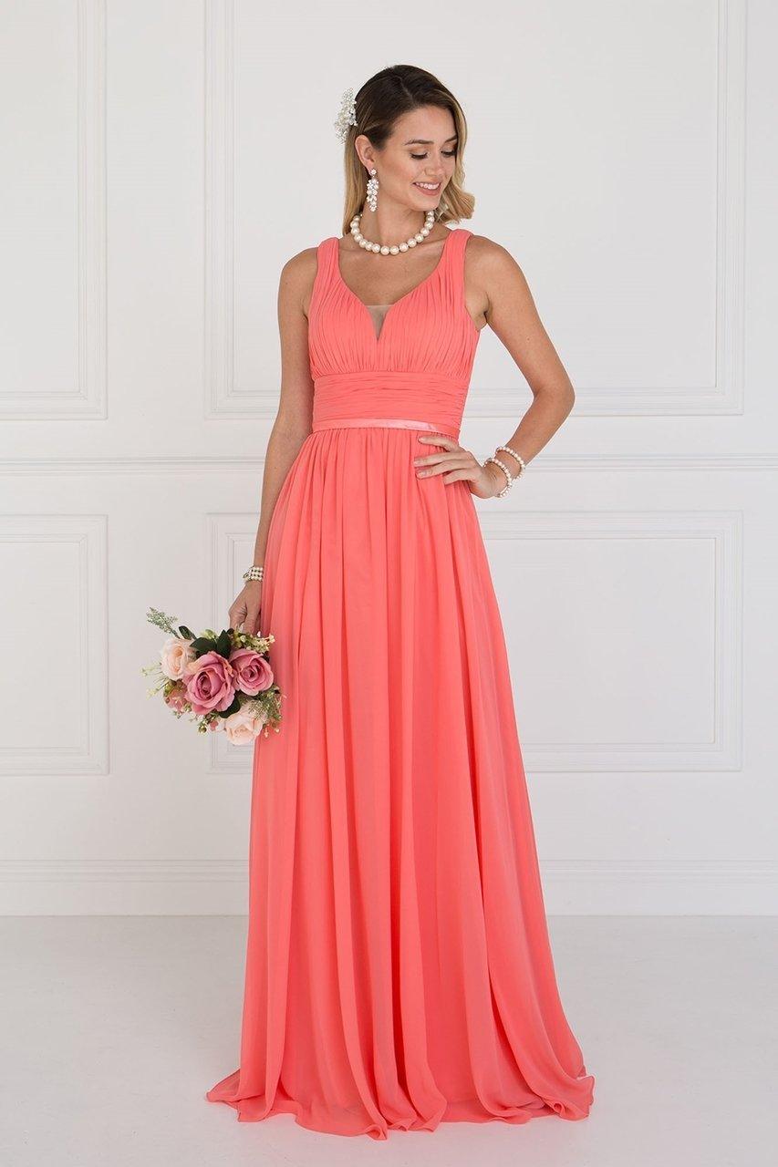 Long Bridesmaids Dress Formal Prom Gown - The Dress Outlet Elizabeth K