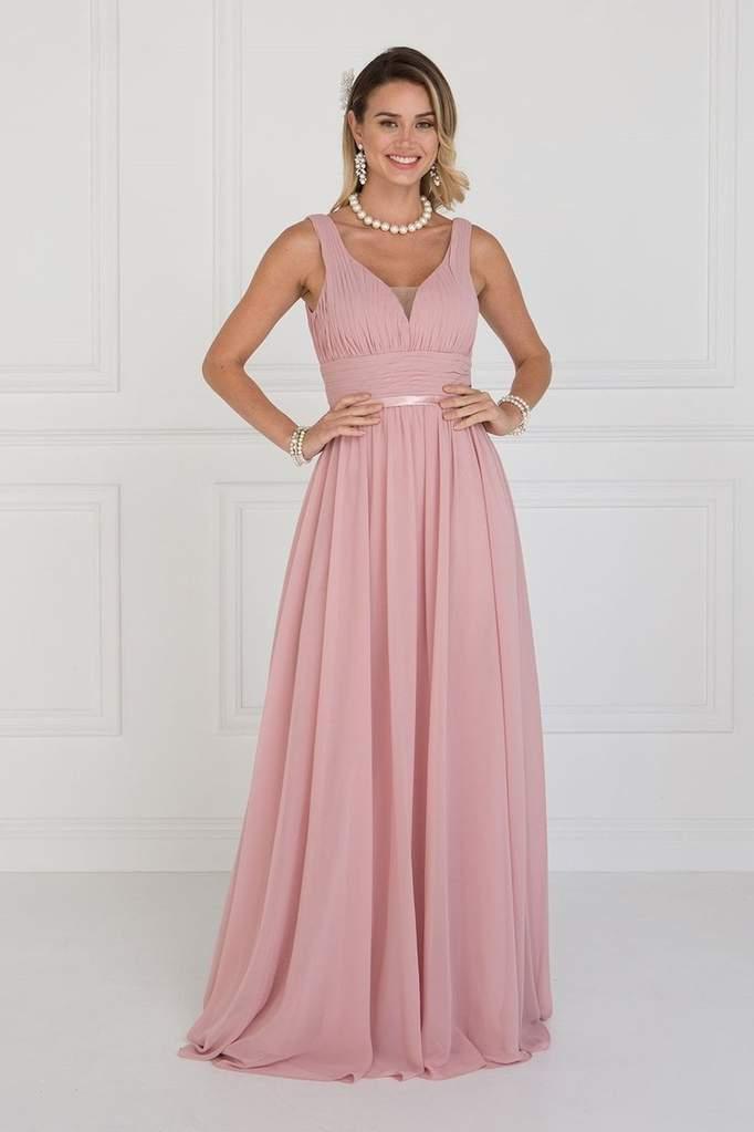 Long Bridesmaids Dress Formal Prom Gown - The Dress Outlet Elizabeth K