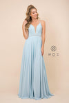 Long Deep V-Neck Dress Prom Dress - The Dress Outlet Nox Anabel