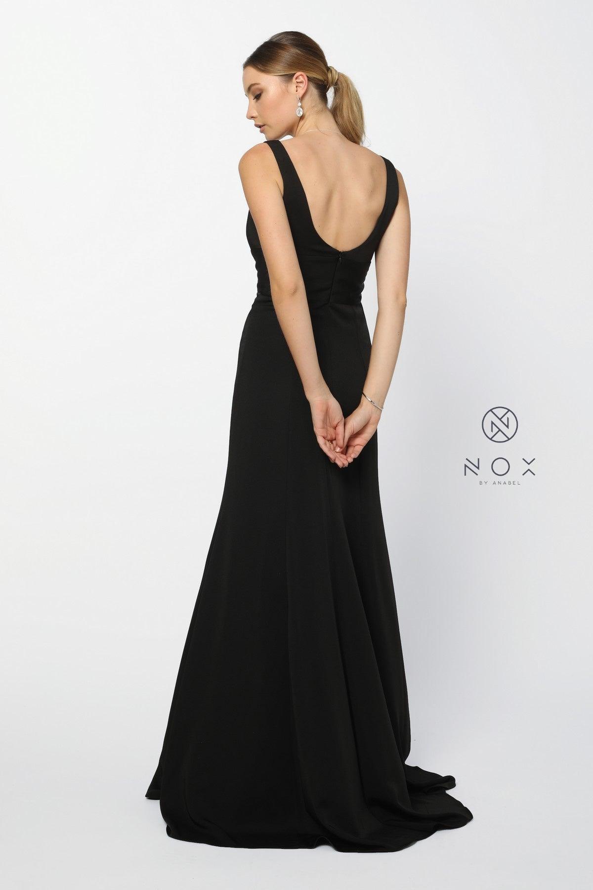 Long Deep V Prom Dress Evening Gown - The Dress Outlet