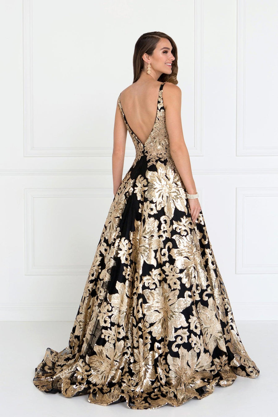 Long Dress Evening Prom Ball Gown - The Dress Outlet Elizabeth K