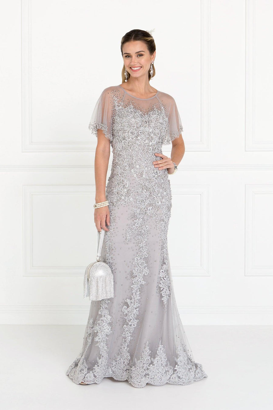 Long Dress Formal Evening All Lace Gown - The Dress Outlet Elizabeth K