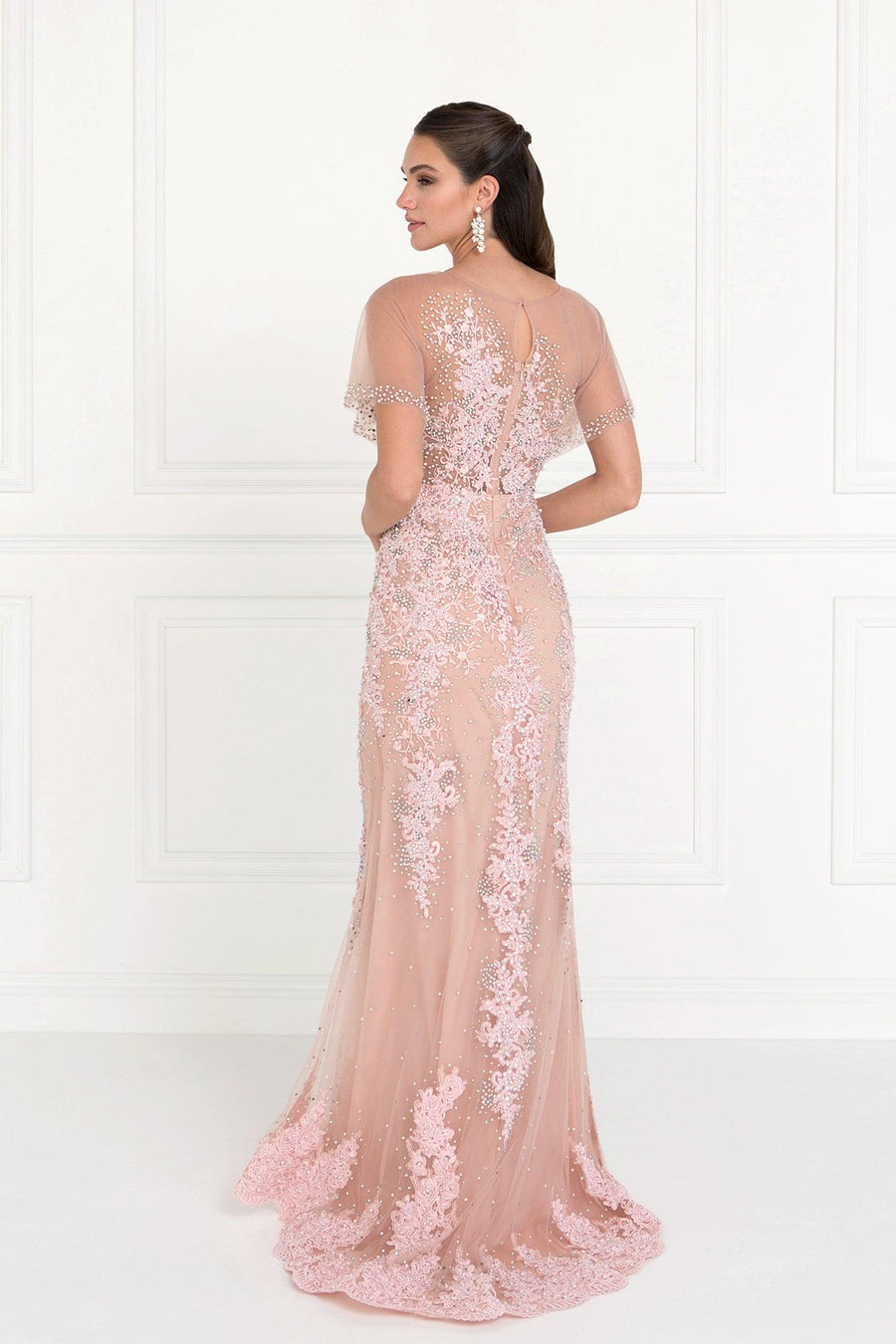 Long Dress Formal Evening All Lace Gown - The Dress Outlet Elizabeth K