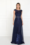 Long Evening Gown Prom Beaded Dress - The Dress Outlet Elizabeth K