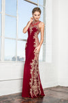 Long Formal Beaded Prom Dress Evening Gown - The Dress Outlet Elizabeth K