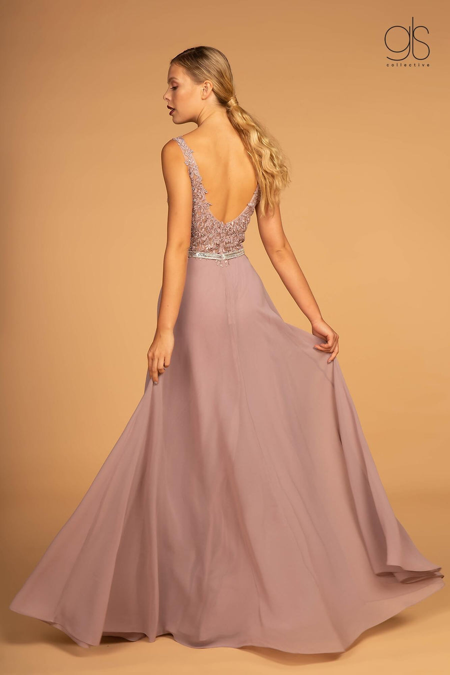 Long Formal Chiffon Prom Dress - The Dress Outlet Elizabeth K