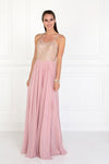 Long Formal Chiffon Spaghetti Strap Prom Dress - The Dress Outlet Elizabeth K