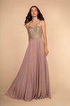 Long Formal Chiffon Spaghetti Strap Prom Dress - The Dress Outlet Elizabeth K