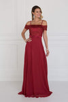 Long Formal Dress Bridesmaids Off Shoulder - The Dress Outlet Elizabeth K