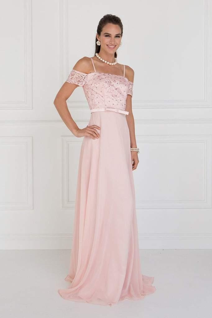 Long Formal Dress Bridesmaids Off Shoulder - The Dress Outlet Elizabeth K