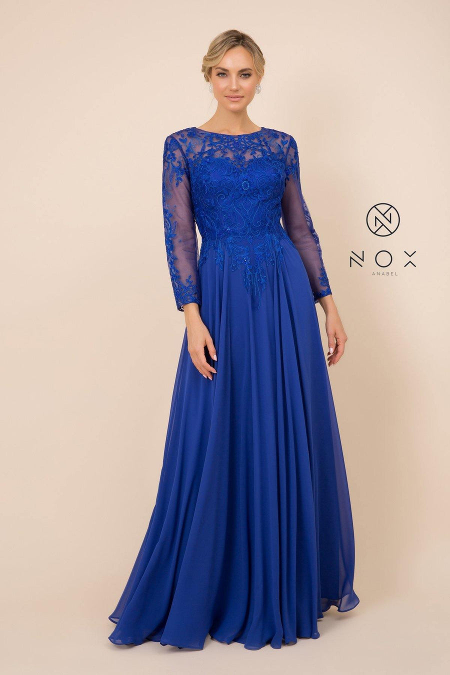 Long Formal Dress Evening Gown - The Dress Outlet Nox Anabel