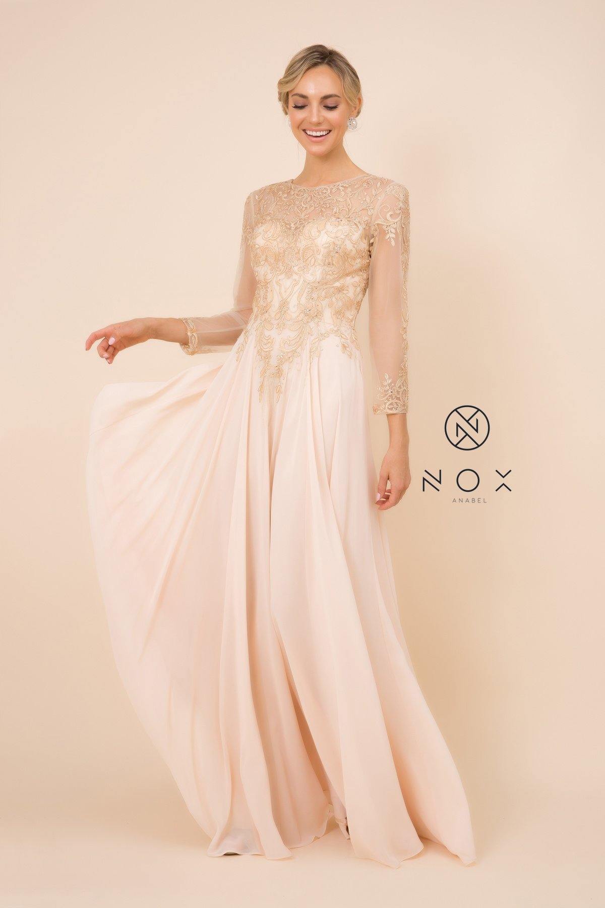 Long Formal Dress Evening Gown - The Dress Outlet Nox Anabel