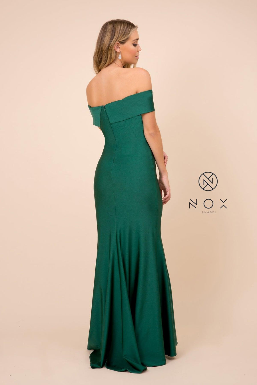 Long Formal Dress Off Shoulder Evening Gown - The Dress Outlet Nox Anabel