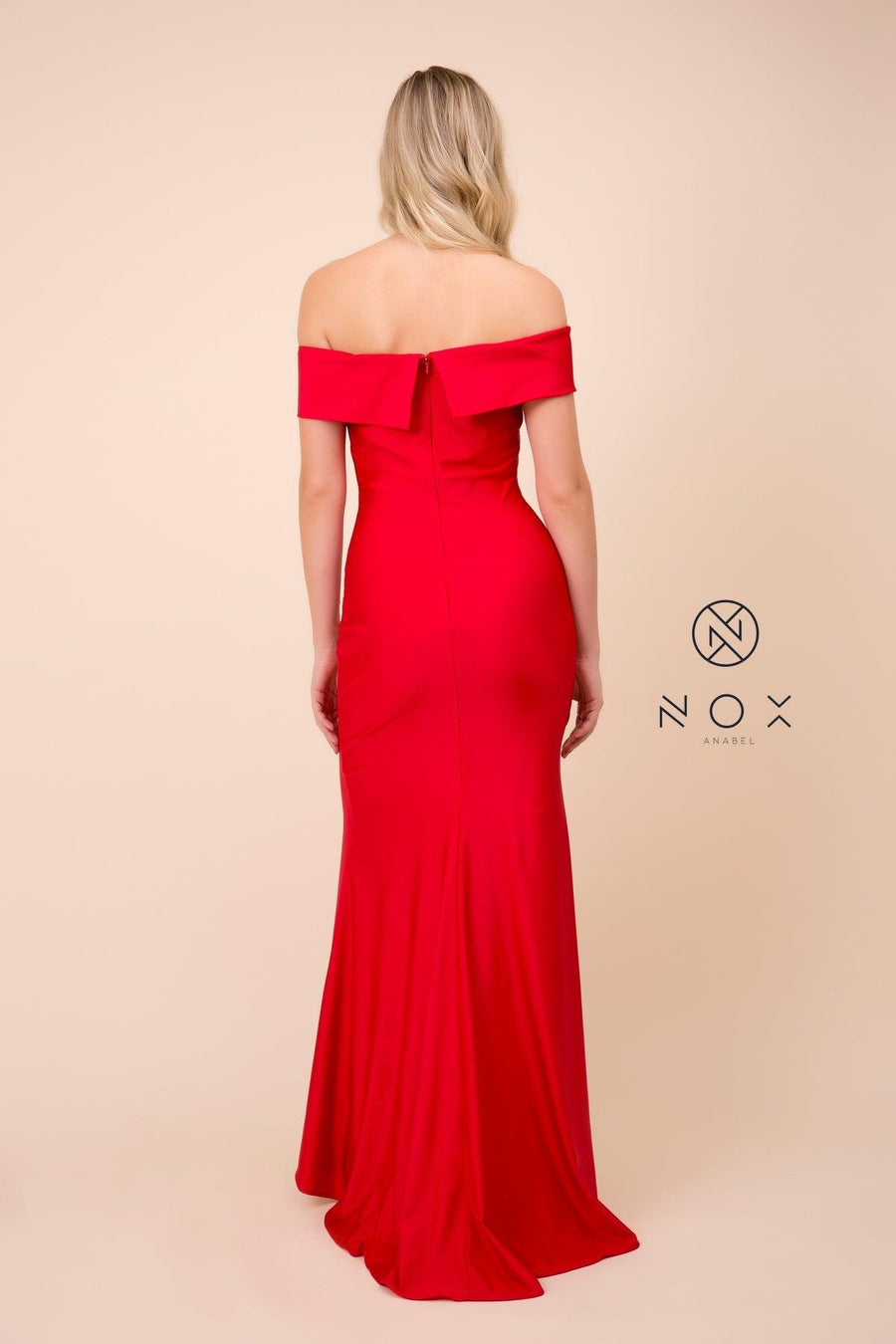 Long Formal Dress Off Shoulder Evening Gown - The Dress Outlet Nox Anabel