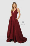 Long Formal Evening Gown Prom Dress with Pockets - The Dress Outlet Nox Anabel