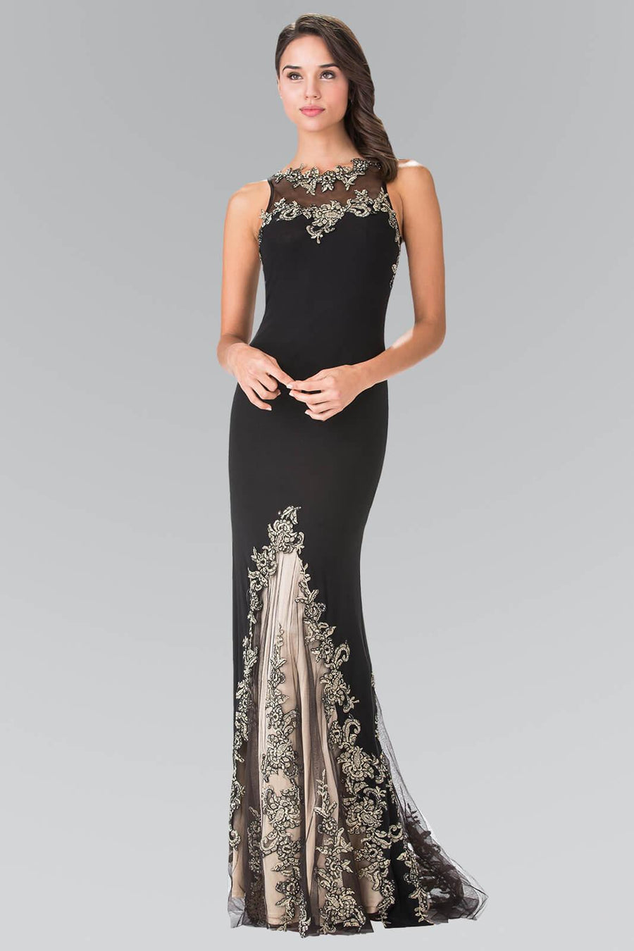 Long Formal Fitted Prom Dress Evening Gown - The Dress Outlet Elizabeth K