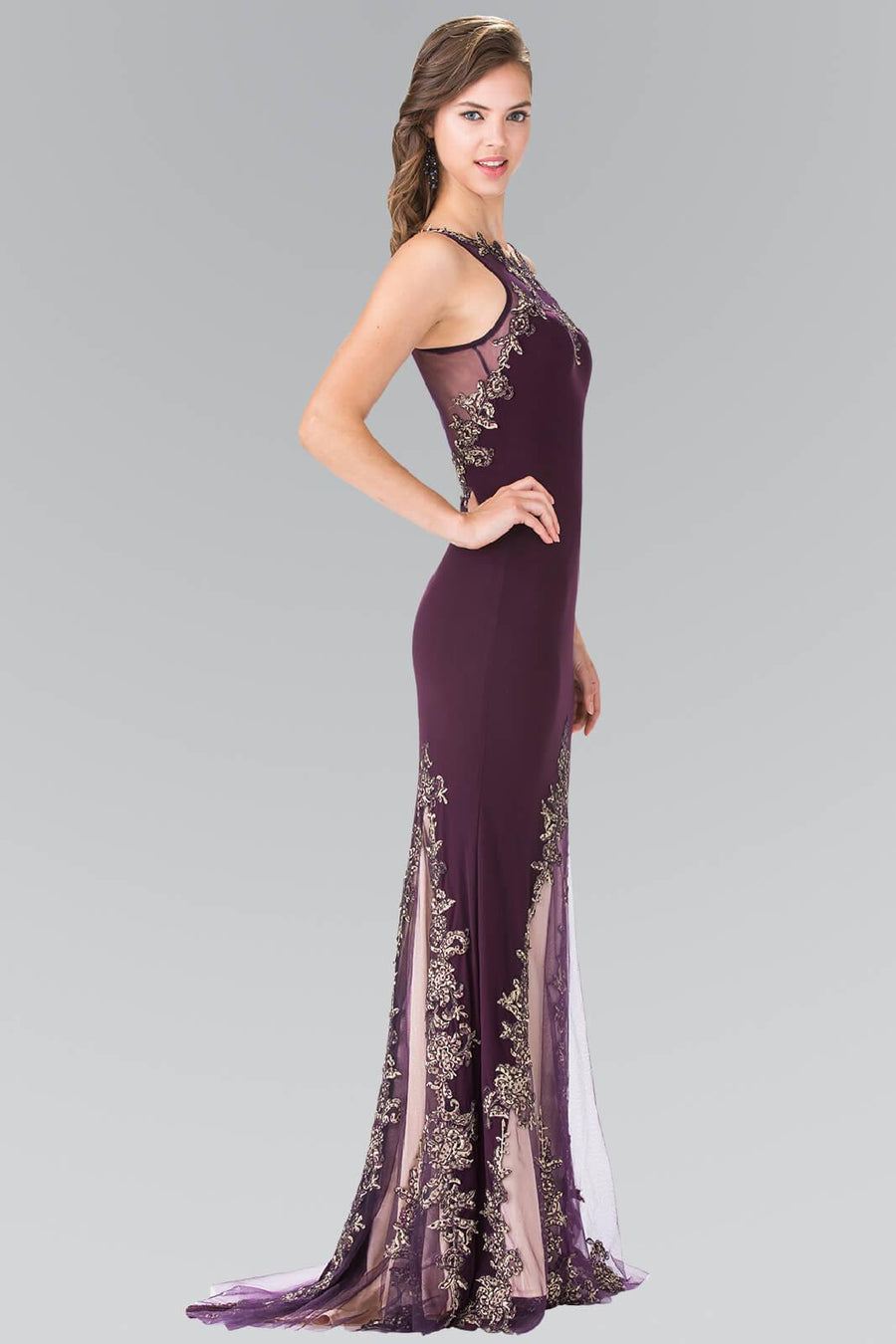 Long Formal Fitted Prom Dress Evening Gown - The Dress Outlet Elizabeth K