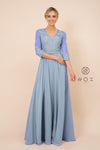 Long Formal Gown Embellished Bodice Dress - The Dress Outlet