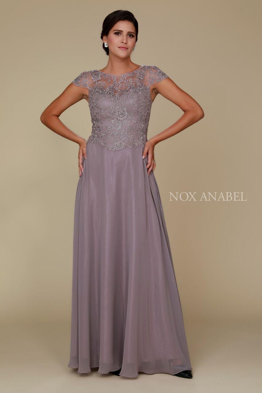 Long Formal Mother of the Bride Dress - The Dress Outlet Nox Anabel