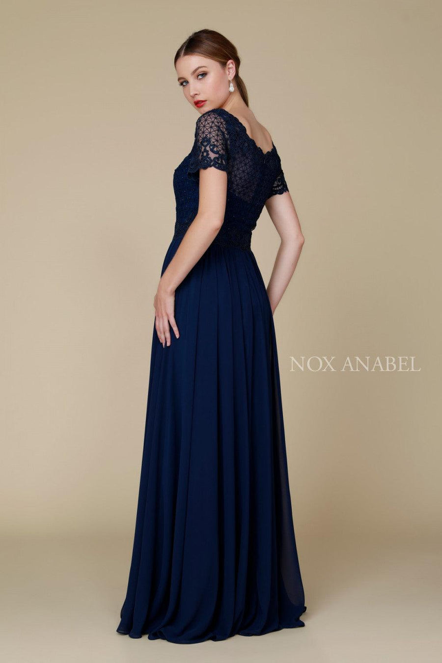 Long Formal Mother of the Bride Dress - The Dress Outlet Nox Anabel