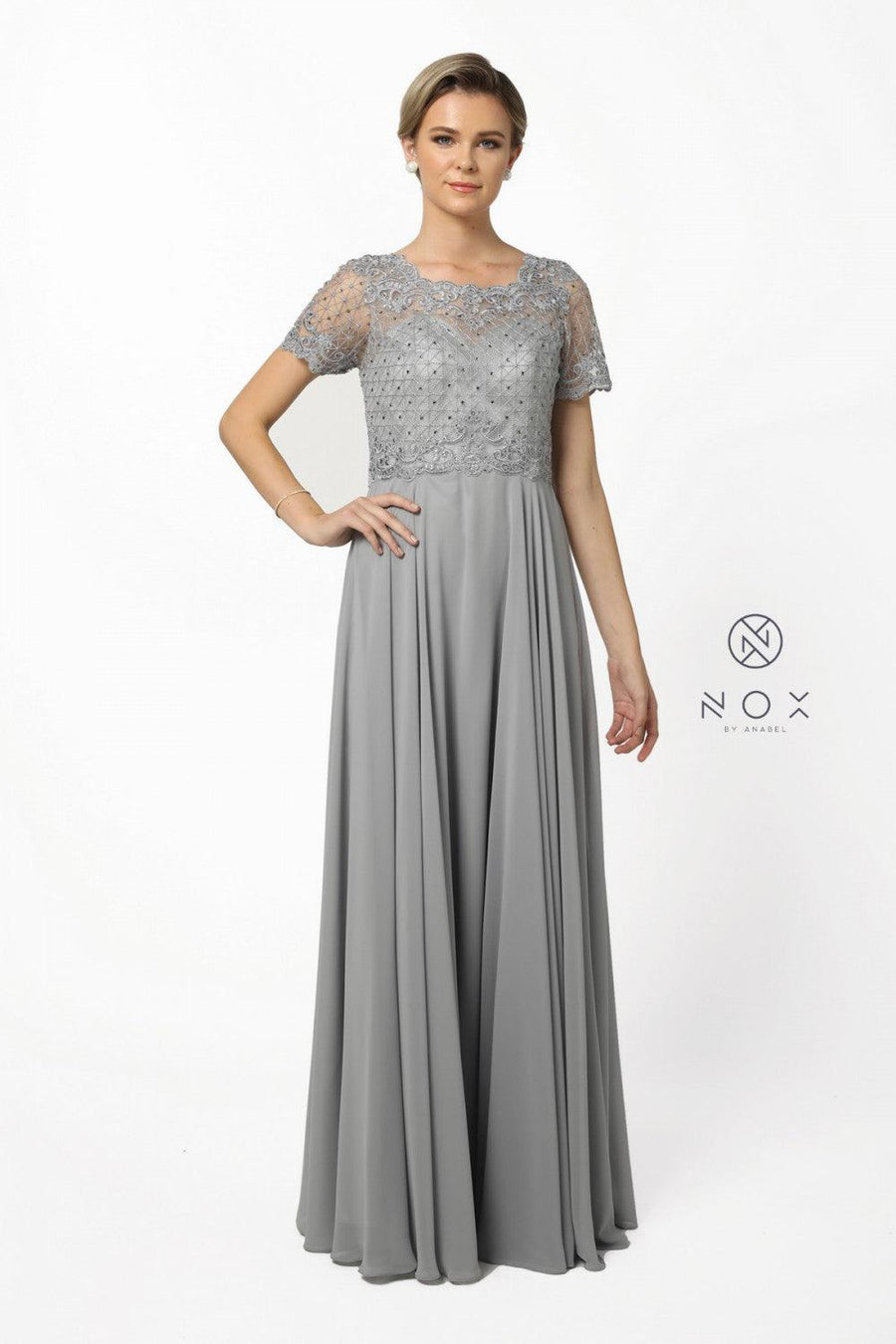 Long Formal Mother of the Bride Dress - The Dress Outlet Nox Anabel