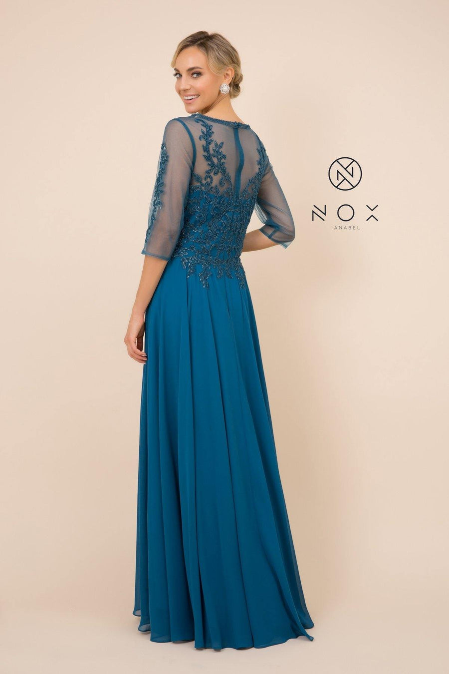 Long Formal Mother of the Bride Plus Size Dress - The Dress Outlet Nox Anabel