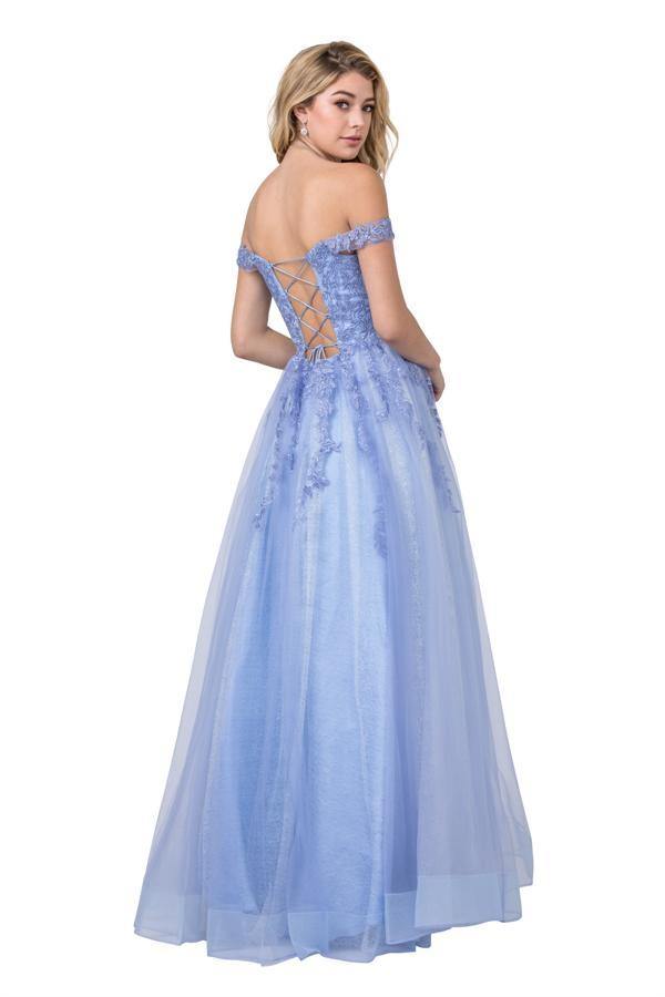 Long Formal Off Shoulder Evening Prom Ball Gown - The Dress Outlet