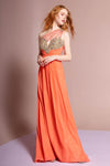 Long Formal One Shoulder Chiffon Prom Dress - The Dress Outlet Elizabeth K