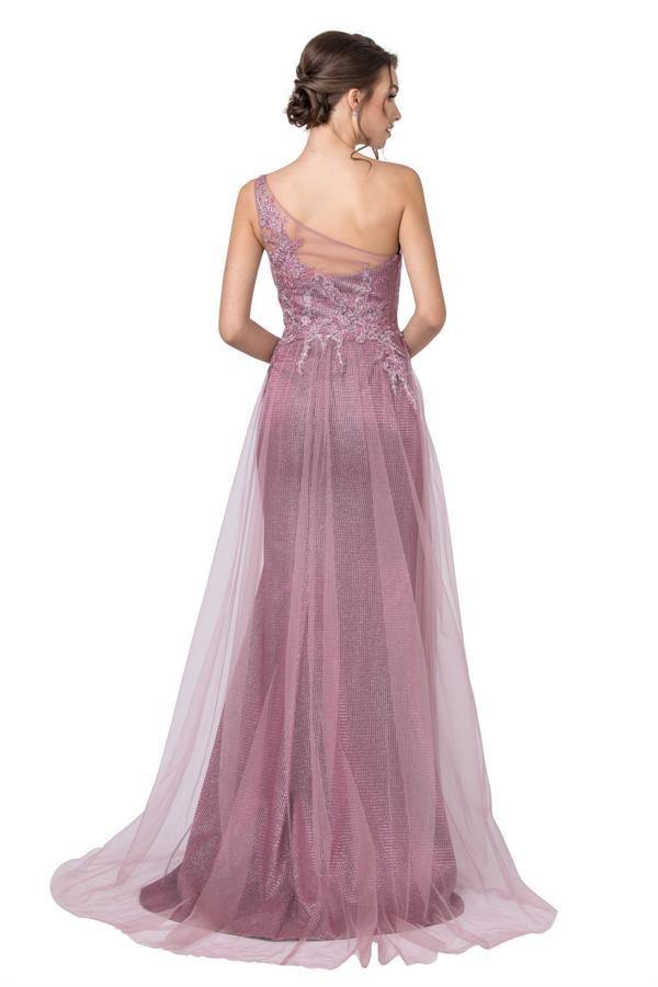 Long Formal One Shoulder Evening Prom Dress - The Dress Outlet