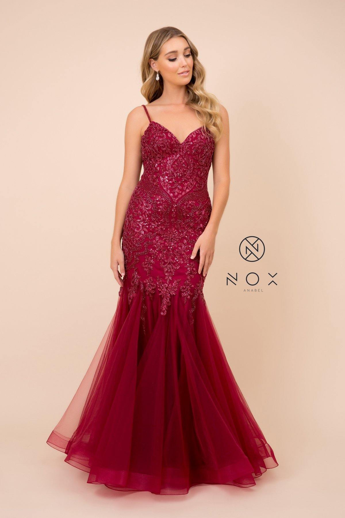 Long Fitted Prom Dress Evening Gown - The Dress Outlet Nox Anabel